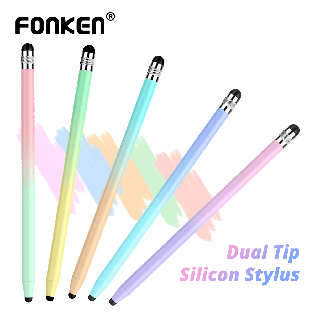 Tablet Accessories Kids - ユニバーサル2in1スタイラスペン、Androidスマートフォン、タブレット、描画、筆記用、静電容量式ペンシル、スクリータッチペン、iPhone、Samsung対応