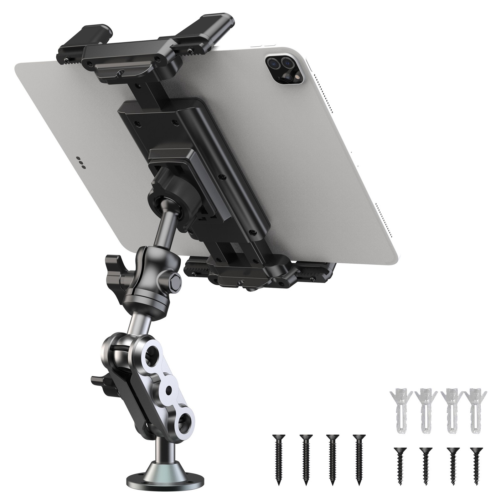Tablet Car Mount - トラック用タブレットマウント、ヘビーデューティードリルベース、車のダッシュボードや壁用の電話ホルダー
