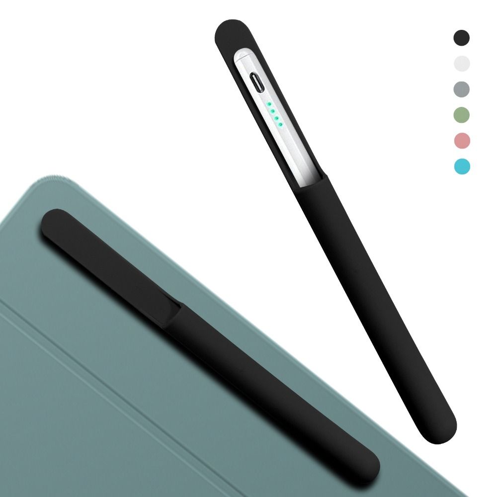 Tablet Accessories Kids - 新しいシリコン製ペンホルダー、粘着式で柔軟なタブレットスタイラスペンケース、紛失防止、単色ペンクリップ