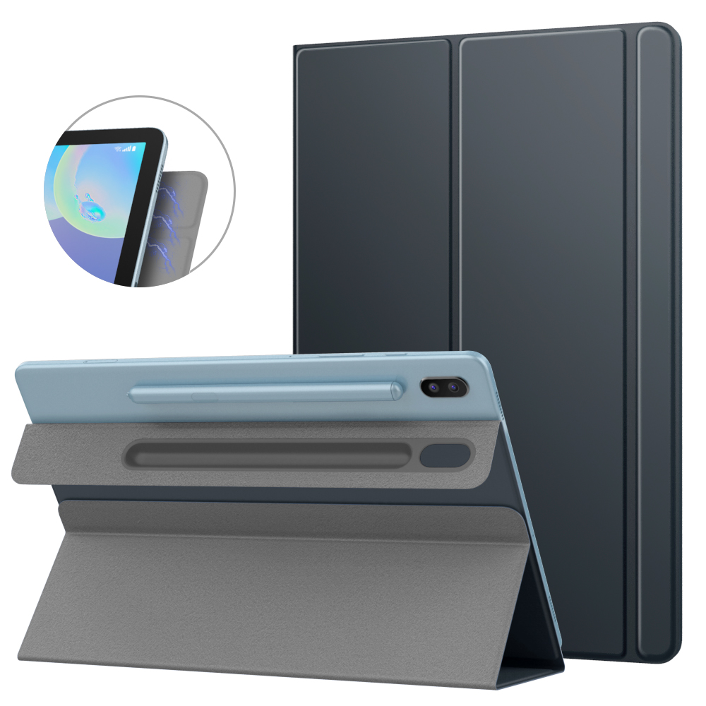 Tablet Accessories Samsung - Samsung Galaxy Tab S6用ケース、超薄型磁気スタンドカバー、Galaxy Tab S6用鉛筆ホルダー付き落下防止スマートケース