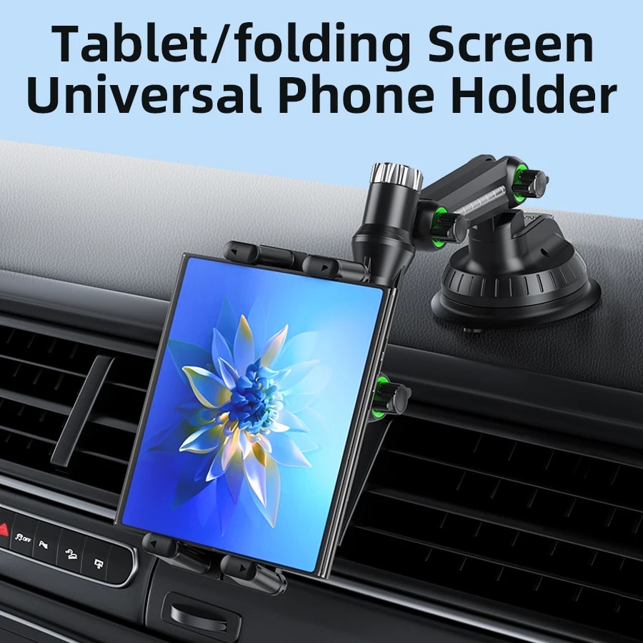 Tablet Accessories Must Have - ダッシュボードタブレットホルダー 車用吸引カーマウント すべての7インチ～15インチパッドタブレットおよび4インチ～7インチ折りたたみスクリーン/ストレートパネル電話用
