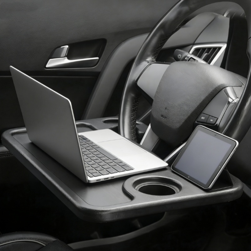 Car Accessories Tablet Holder - 車のステアリングホイールテーブルユニバーサルステアリングホイールマウントラップトップタブレット多機能ダイニングデスクホルダーポータブルインテリアパーツ