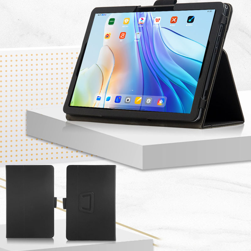 Onn Tablet Accessories - Walmart Onn用ビジネスレザーケース、ハンドホルダー付きPC PUカバー、グリップシェル、10.4 