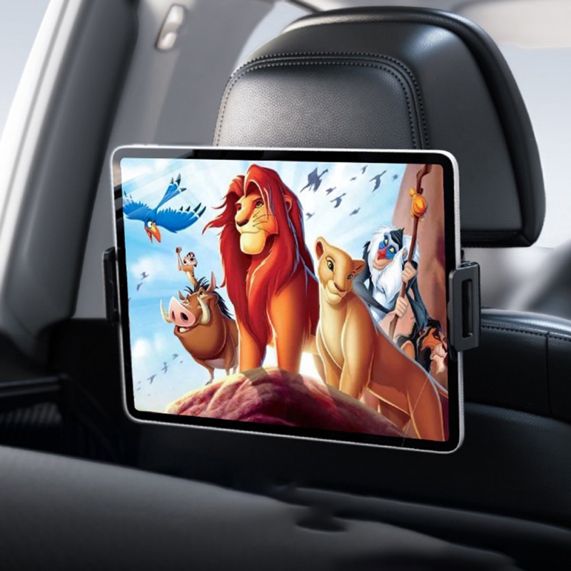 Tablet Accessories Must Have - 360度回転式車載ヘッドレストタブレットホルダー、ポータブルiPadスタンド、旅行やロードトリップ用の車後部座席枕ブラケット