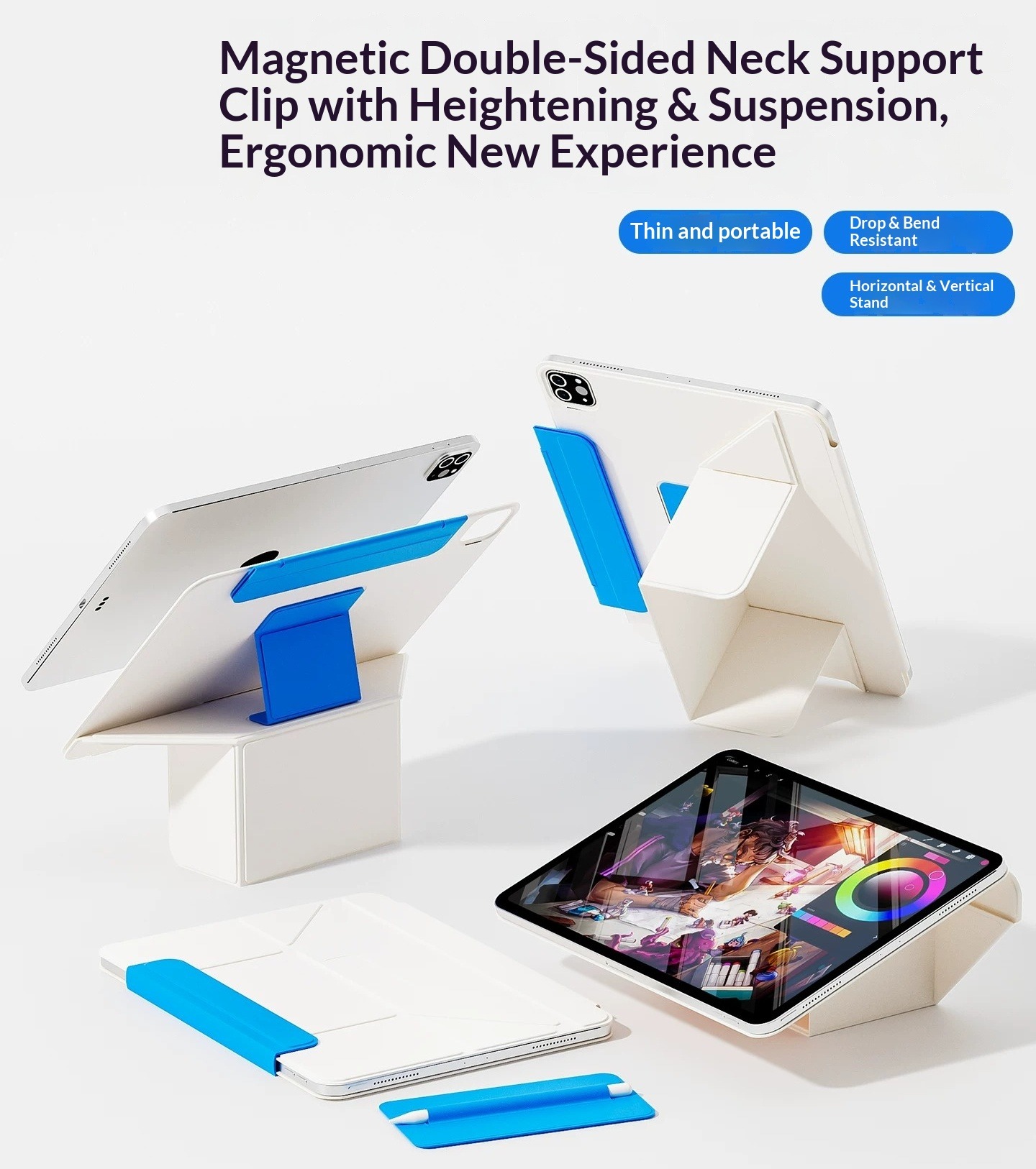 Best Tablet Accessories - RBP デュアルカラー両面クリップ iPad A16 第11/10世代ケース、マグネットスタンドケース、シェル iPad