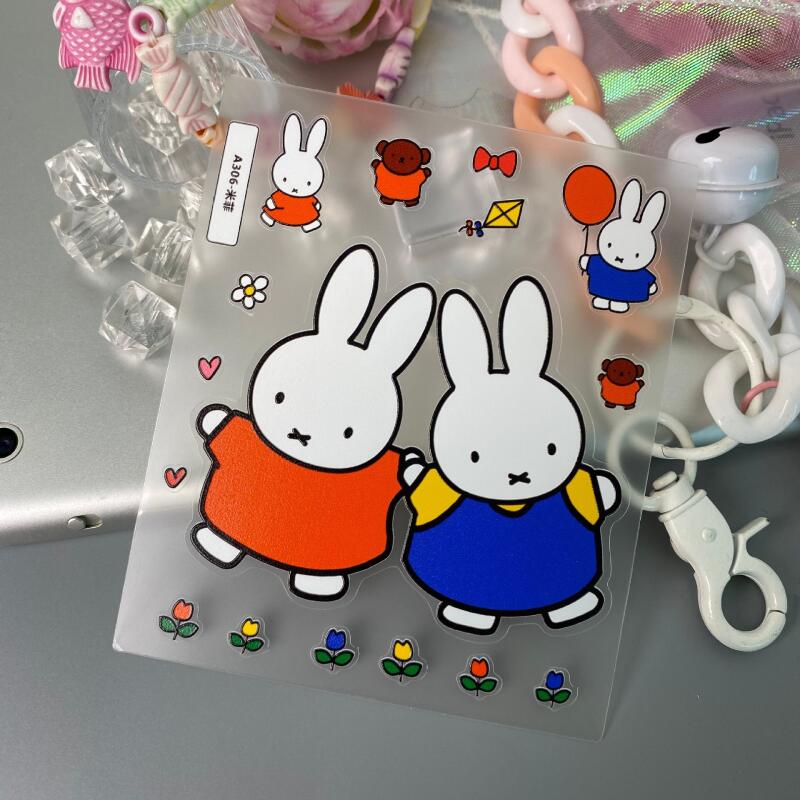 Tablet Accessories 3D Print - 漫画ミッフィー 3D ステッカーかわいいアニメプリント電話ケースステッカーかわいいタブレットステッカーホリデーサプライズギフト