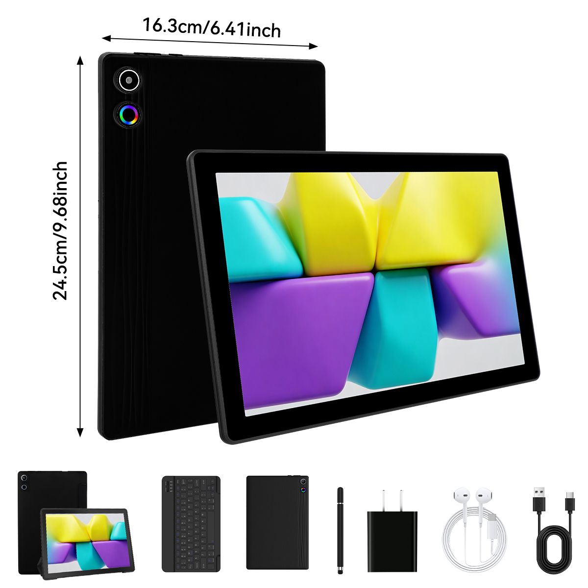 Best Tablet Accessories - 2026年最新KB10L 10.1インチHDタブレットPC Android16‑Go 5‑コアA333 CPU 24GB(3GB+21GB仮想RAM)