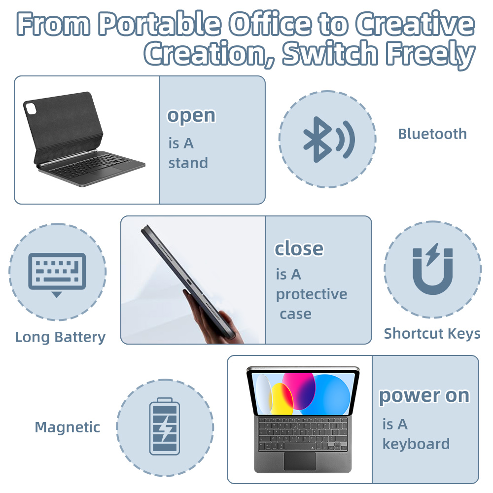 2026年版 iPad 10 第11世代用 Bluetoot - Tablet Accessories Keyboard のレビューと価格