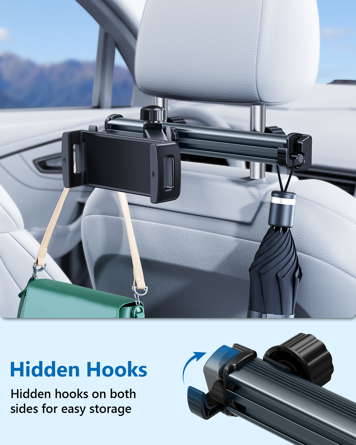 Hipacool 車用タブレット ホルダー スタンド ヘッド - Car Accessories Tablet Holder のレビューと価格