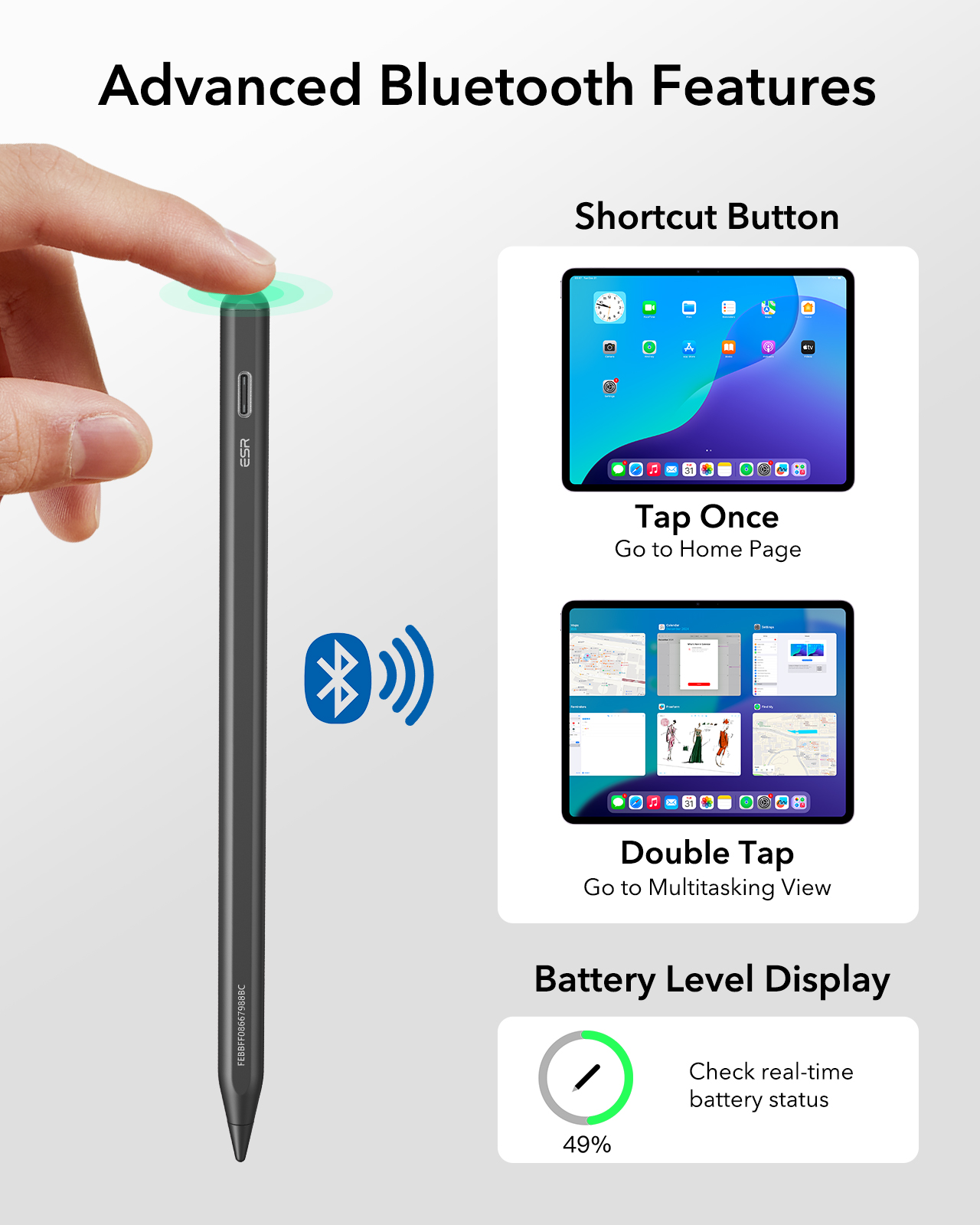 ESR iPadペンシル iPad 2018-2025対応  - Tablet Accessories Kids のレビューと価格