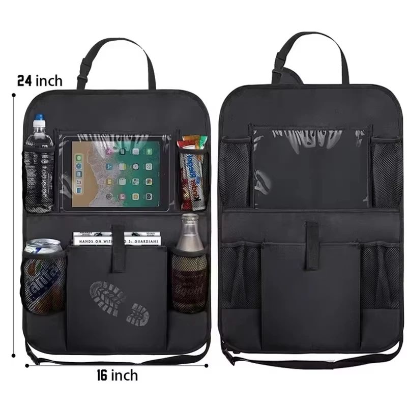 カーシートオーガナイザー 多機能オックスフォード生地 車用後 - Car Accessories Tablet Holder のレビューと価格