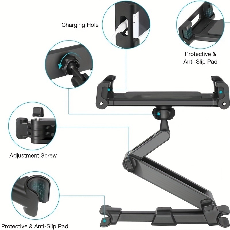 車用タブレットホルダー、ヘッドレストマウント調整可能なスタン - Tablet Accessories Must Have のレビューと価格