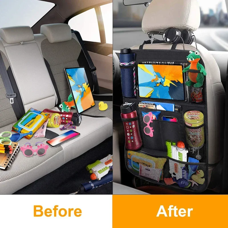 車の後部座席オーガナイザー、タッチスクリーン、タブレットホル - Tablet Accessories Must Have のレビューと価格