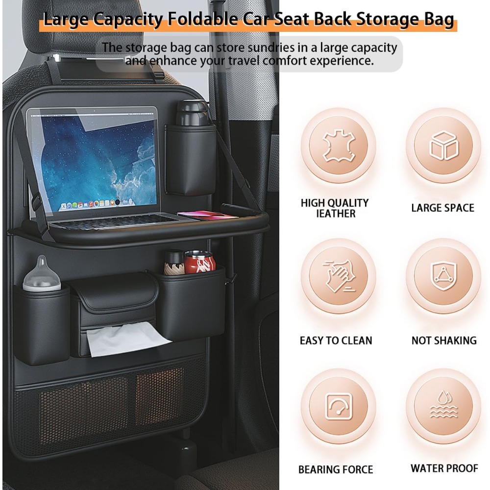フレンドリーなリアシートオーガナイザー、プレミアム防水PUレ - Tablet Accessories Bag のレビューと価格