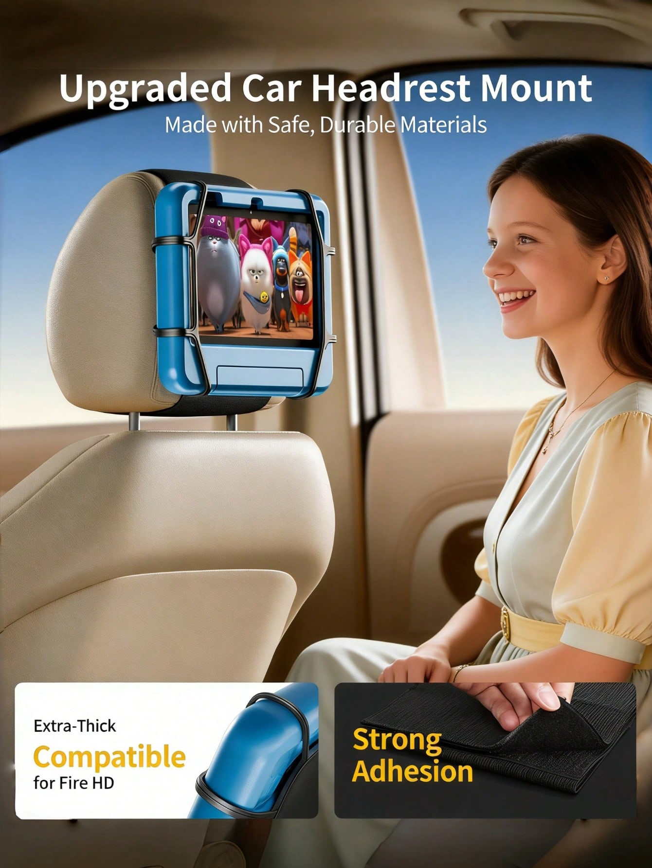 車用ヘッドレストタブレットホルダー – 360 °   回転 - Tablet Accessories Must Have のレビューと価格