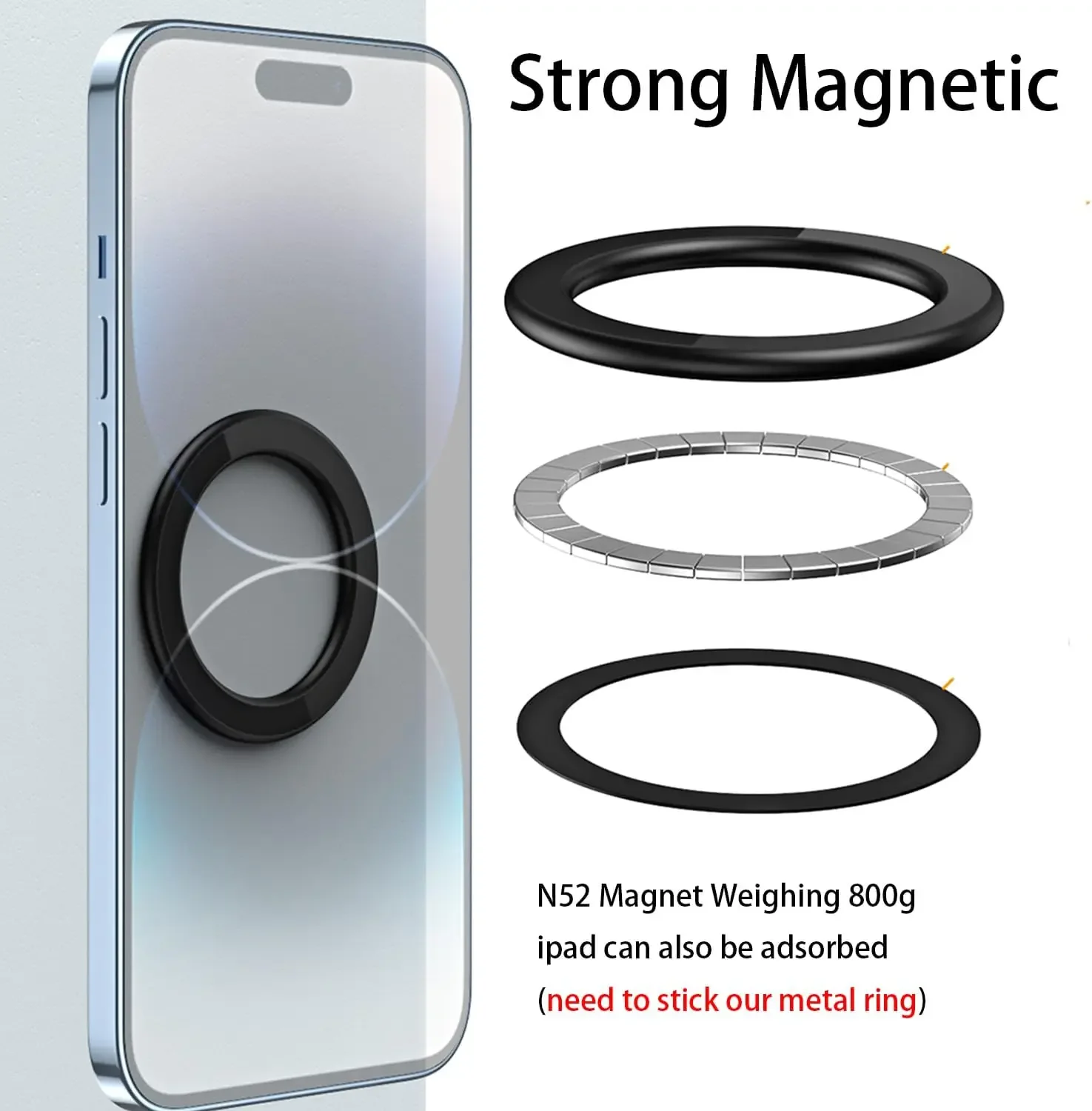 MagSafe対応 磁気リングホルダー 強力マグネット 携帯 - Car Accessories Tablet Holder のレビューと価格