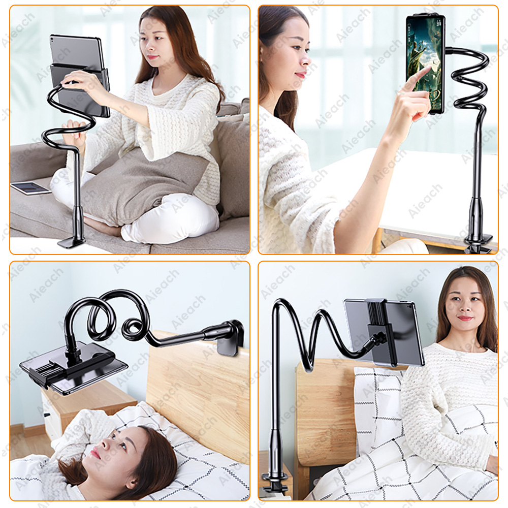 グースネックタブレットマウントホルダーベッドデスク電話ホルダ - Cheap Tablet Accessories のレビューと価格