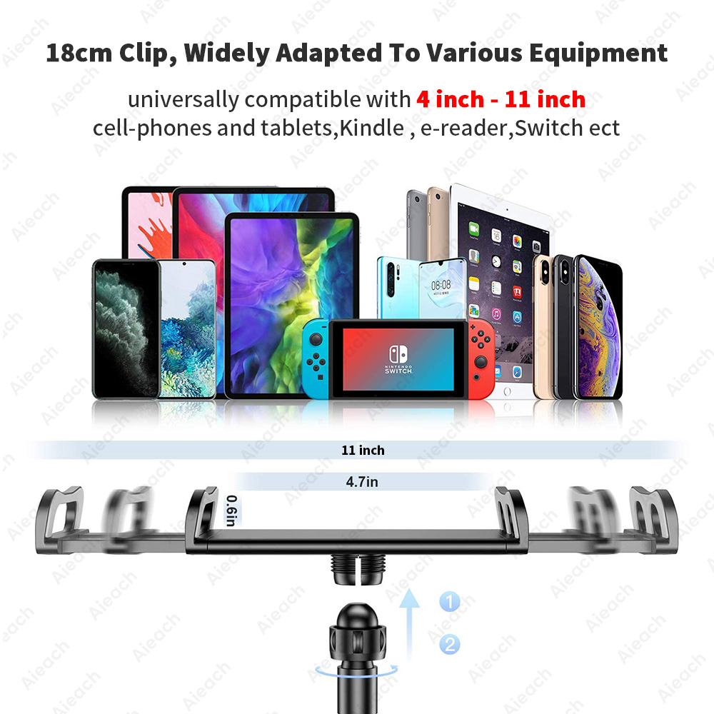 グースネックタブレットマウントホルダーベッドデスク電話ホルダ - Cheap Tablet Accessories のレビューと価格