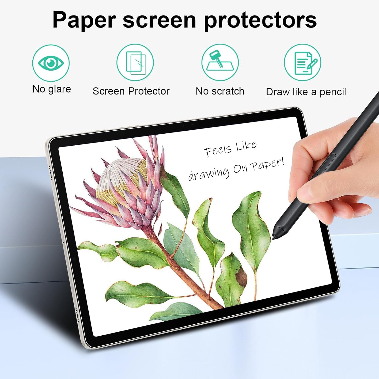 紙のような質感のスクリーンプロテクターフィルム 2枚入り S - Tablet Accessories Samsung のレビューと価格