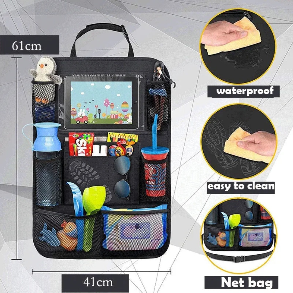カーシートバックオーガナイザー 9 収納ポケット タッチスク - Tablet Accessories Bag のレビューと価格