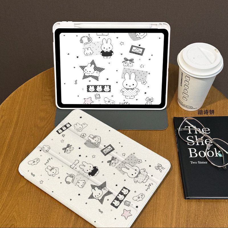 かわいい漫画風でおしゃれなミッフィー360度回転式iPadタ - Tablet Accessories Gifts のレビューと価格
