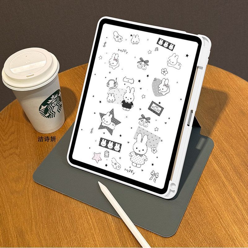 かわいい漫画風でおしゃれなミッフィー360度回転式iPadタ - Tablet Accessories Gifts のレビューと価格