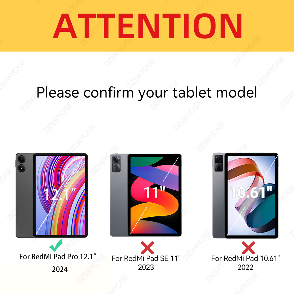 Redmi Pad Pro 12.1インチ用360度回転カバ - Poco Tablet Accessories のレビューと価格