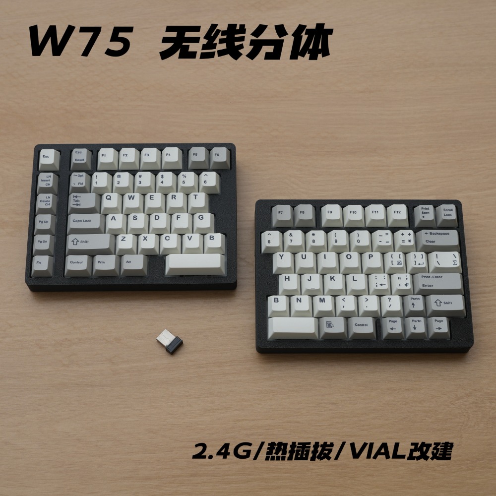 WS75 人間工学に基づいたスプリットメカニカルキーボード  - Tablet Accessories 3D Print のレビューと価格