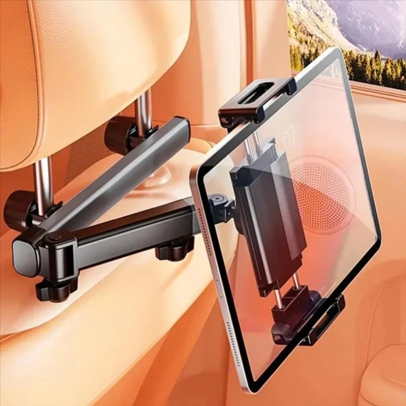 車用ヘッドレストタブレットマウント、伸縮式調整可能折りたたみ - Tablet Car Mount のレビューと価格