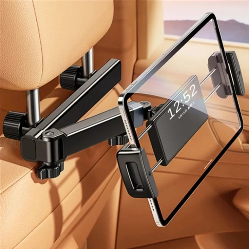 車用ヘッドレストタブレットマウント、伸縮式調整可能折りたたみ - Tablet Car Mount のレビューと価格