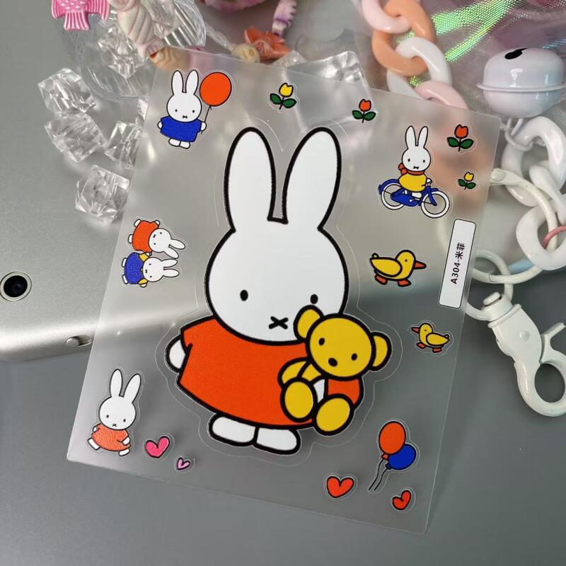 漫画ミッフィー 3D ステッカーかわいいアニメプリント電話ケ - Tablet Accessories 3D Print のレビューと価格