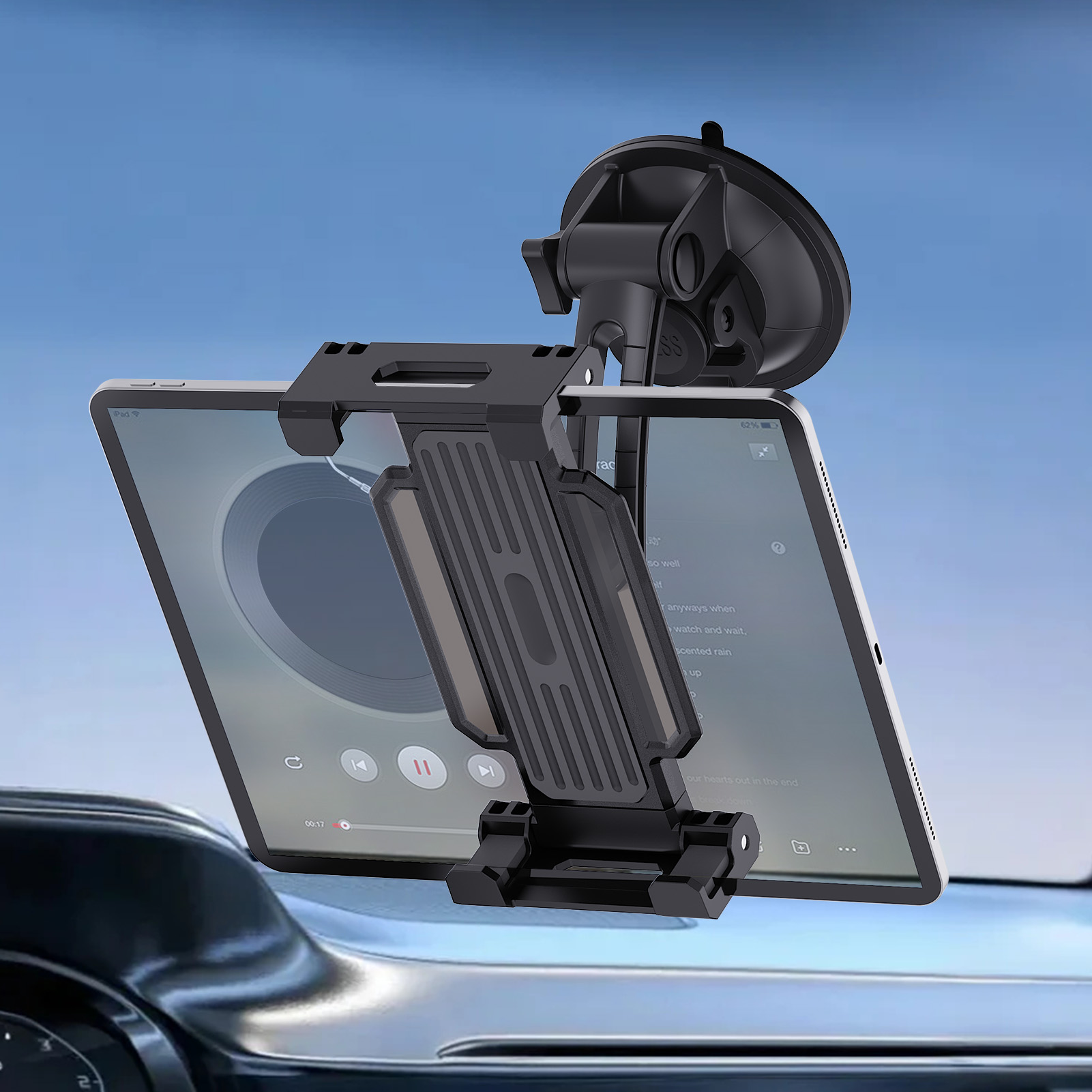 ユニバーサルカーダッシュボードフロントガラスマウントタブレッ - Car Accessories Tablet Holder のレビューと価格