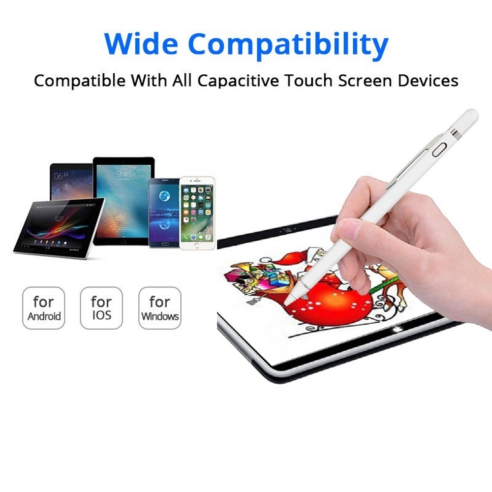 ユニバーサル静電容量式アクティブスタイラスペン、iOS/An - Tablet Accessories Kids のレビューと価格